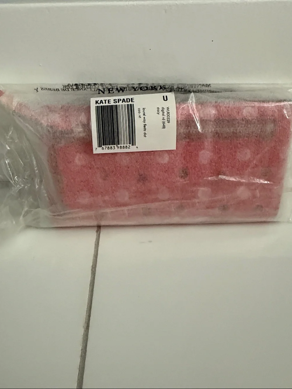 kate spade Red Polka Dot Continental Wallet with Pink and Burgundy Dots